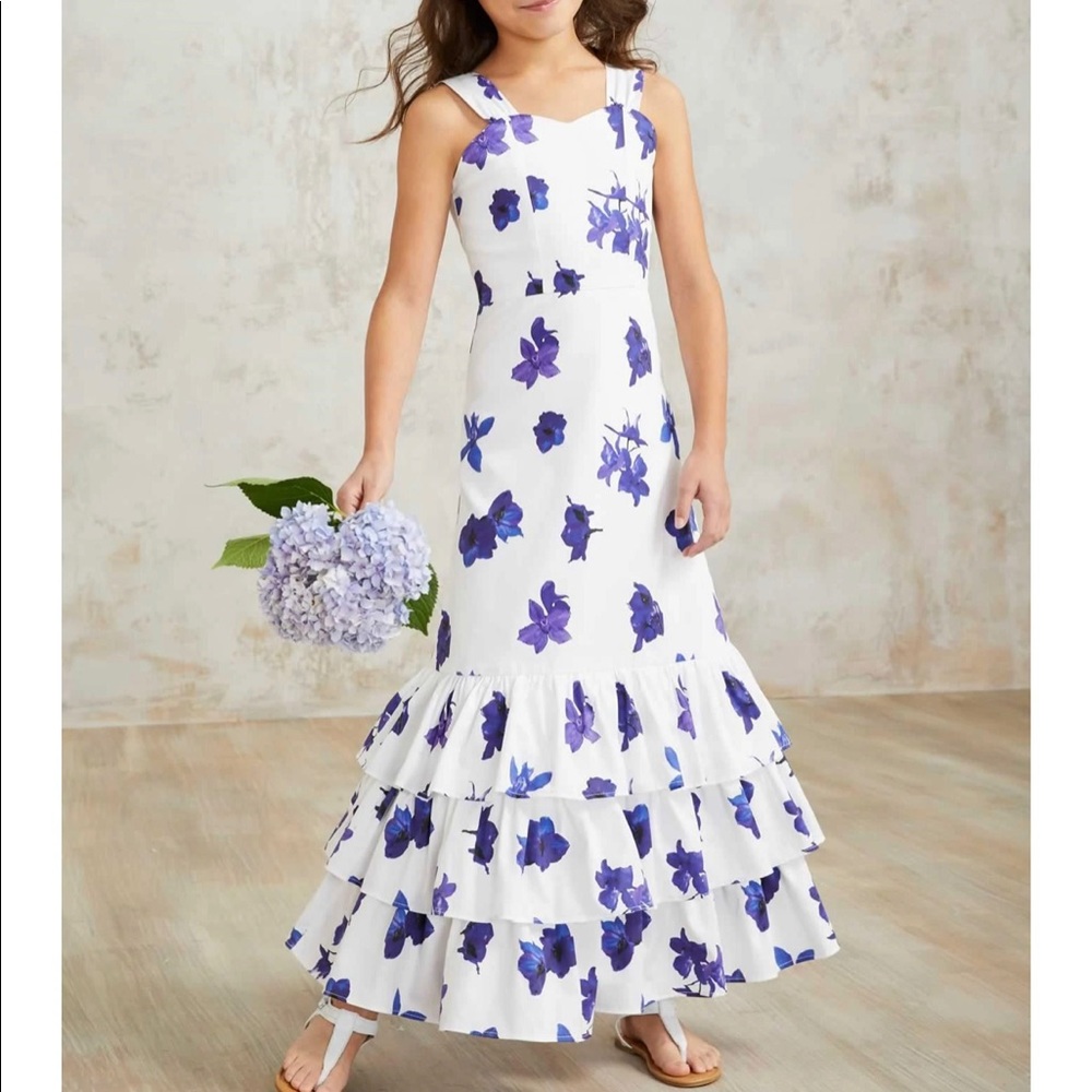 Girls size 4 Chasing Fireflies purple flowers sundress